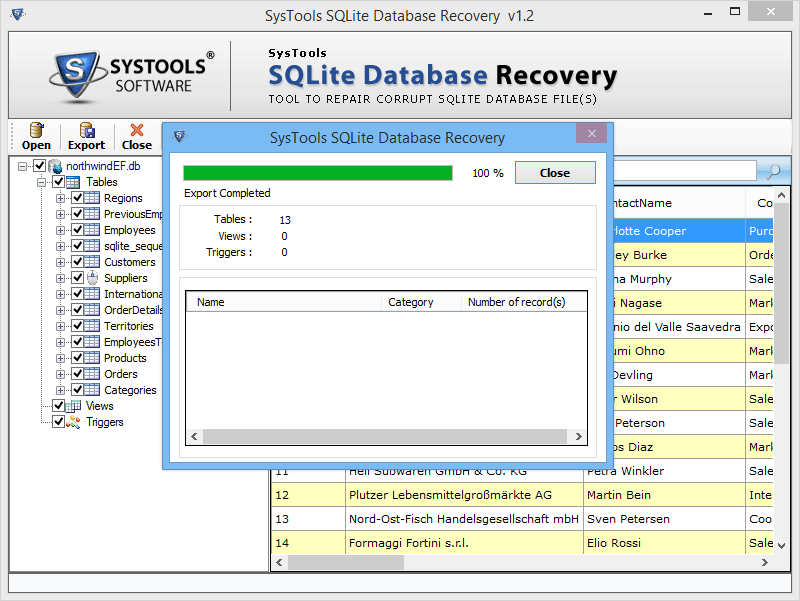 export-sqlite-database-completed